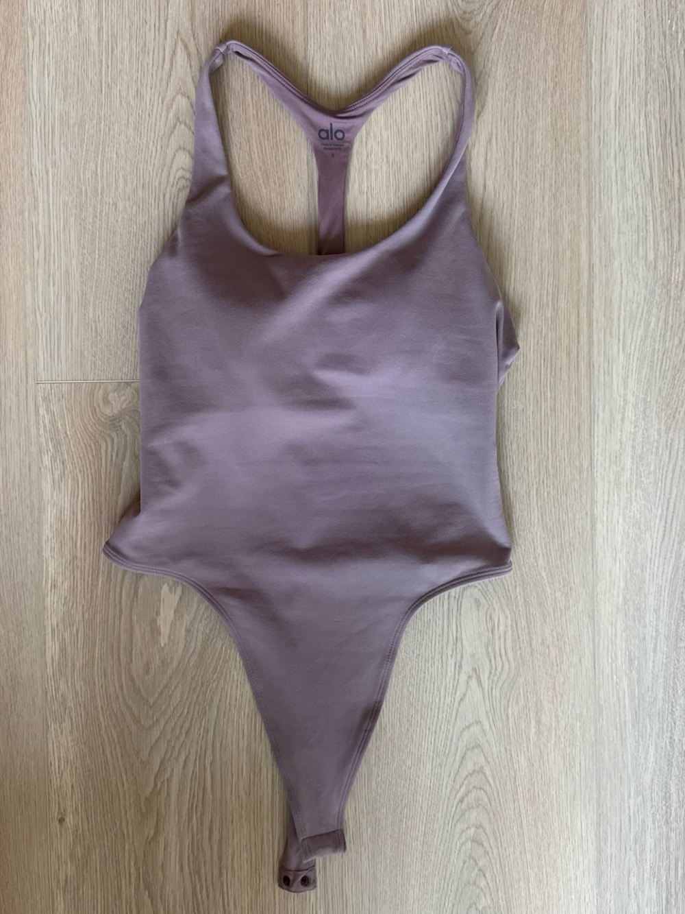 ALO Yoga Mauve Racerback Bodysuit